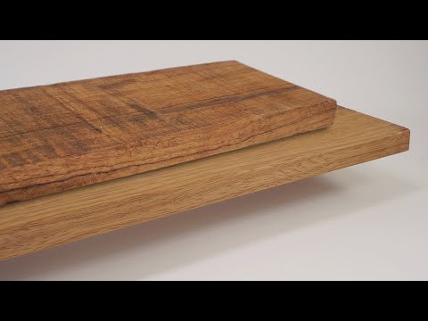 Unterschied zwischen sägerau vs. gehobelt LIMBA thermo