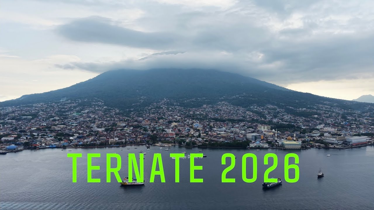 Pesona Kota Ternate Maluku Utara 2025 dilihat dari Udara Dengan Drone