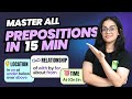 सभी Prepositions 15 Minutes में English Prepositions Masterclass IN ON AT की पू�