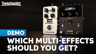 Video thumbnail for TC Electronic Plethora X1 or Line 6 HX One: Which Multi-effects Pedal Would You Choose? by Sweetwater Soundcheck