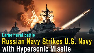 Russian Navy Strikes U.S. Navy With Hypersonic Missiles. Large Naval Battle (World War 33)