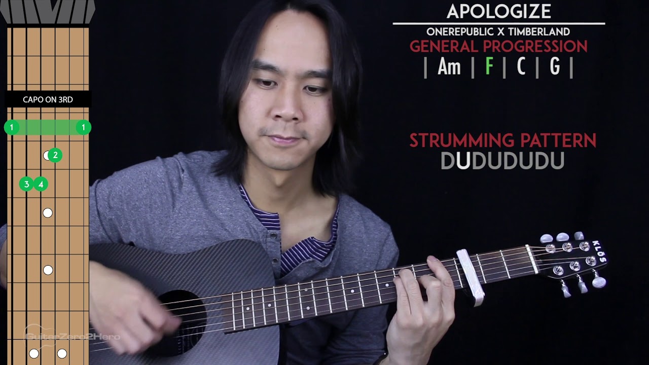 Apologize Guitar Cover Acoustic - OneRepublic 🎸 |Tabs + Chords|