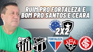 BRASILEIRÃO 2025! CRUZEIRO 2X2 BOTAFOGO FOI UM RESULTADO RUIM PRO FORTALEZA E BOM PRO SANTOS E CEARÁ