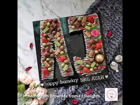Monogram Brownies Part 1 by Fz Delights