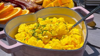Hotel Style Scrambled Eggs. How To MakeThe Perfect Scrambled Eggs For Brunch
