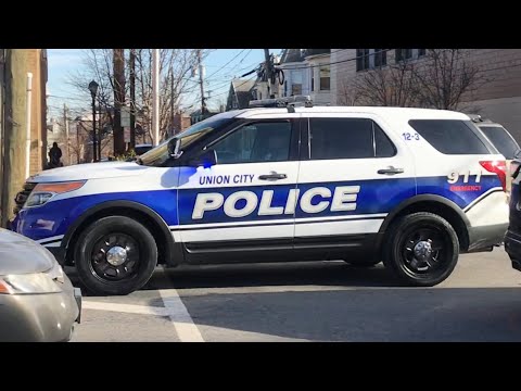 UNION CITY POLICE INTERCEPTOR UTILITY RESPONDING ON NEW YORK AVENUE IN UNION CITY, NEW JERSEY.