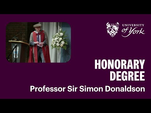 Professor Sir Simon Donaldson receives an honorary degree at the University of York
