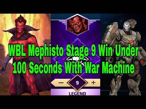 War Machine Clear WBL Mephisto Stage 9 Under 100 Seconds | WM New WBL Meta - Marvel Future Fight