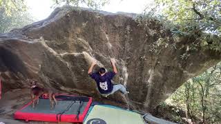 Video thumbnail de Problem 2 (Trave tombada), 6c+. Taradell