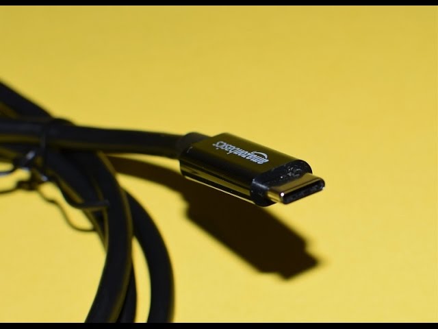 Vídeo relacionado con Amazon Basics Cable USB-C a USB-A 3.1 Gen 2 de nailon trenzado doble (certificado USB-IF), admite alta transferencia de datos de hasta 10 Gbps, 0.9 m/3 pies, Gris oscuro