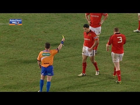 Stephen Archer Yellow Card Off the Ball Tackle - Munster v Ospreys 02 March 2013