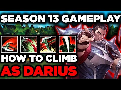 Season 13 High Elo Darius Gameplay With Commentary - How To Climb As Darius