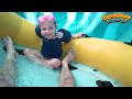 Family Fun Water Slides Indoor Waterpark for Kids with Genevieve's Playhouse!