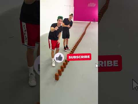 Bricks Domino Effect!  #vladandchris @zackdfilms