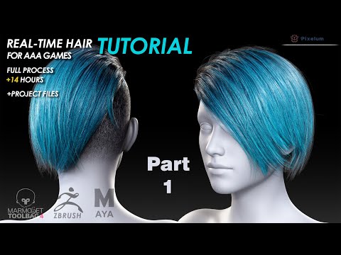 Real-Time Hair for AAA Games - Full Tutorial (Maya, ZBrush, Marmoset) | Part 1
