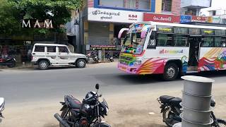 preview picture of video 'PRIVATE BUS DECALS AND TNSTC BUSES TRUCKS CRUISING IN NARROW ROAD'