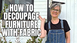Upcycle An End Table With Decoupaging Fabric: Trash To Treasure