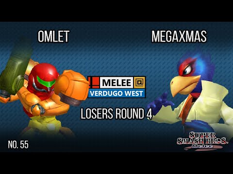 Melee @ Verdugo #55 - MegaXmas (Falco) VS omlet (Samus) - SSBM - Losers Round 4