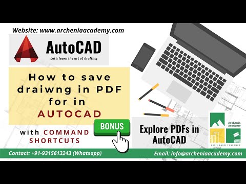 How to Save AutoCAD Drawing in the form of PDF   AutoCAD 2021