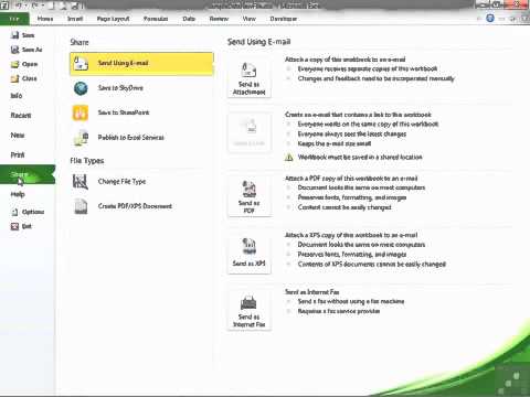 The New File Menu In Excel 2010 (Microsoft Excel Course)