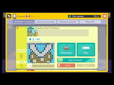 Super Mario Maker - Piranha Plant Problem (Kaizo Course)