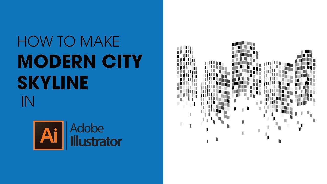 How to make Modern City Skyline Background in Adobe illustrator