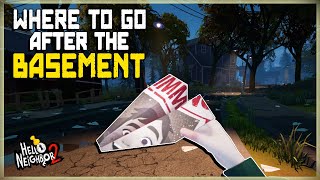 Where Do you Go After The Basement In Hello Neighbor 2 | Follow The Paper Planes | End Level Night 1