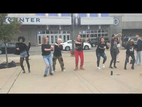 ARMY dance party at BTS Chicago 10/2
