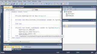Visual Basic Tutorial - 80 - More On ArrayLists Part 1