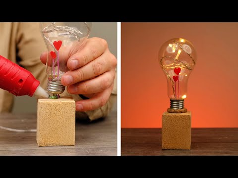 How To Turn A Light Bulb Into A Wonderful Gift! Ingenious Lamp As A Gift Idea!