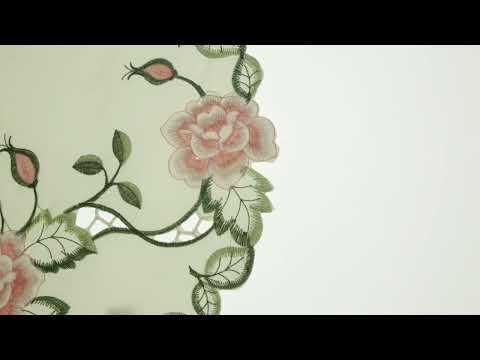 Ажурная салфетка роза бутон 30*30 круглая OBR