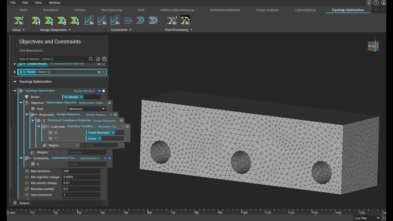 Intro to Topology Optimization: Follow Along: Objectives and Constraints