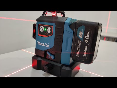 Makita Akumuliatorinis 360° CXT® lazerinis nivelyras SK700D 12Vmax • Raudono spindulio • 25 m video
