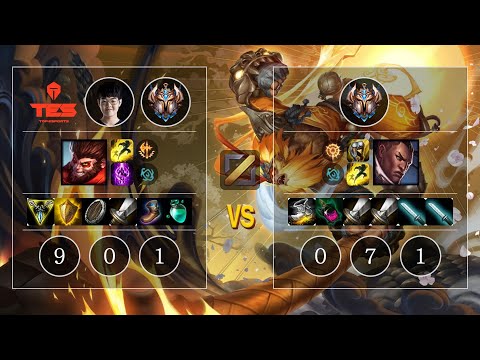 TES 369 Wukong vs Lucian Mid - KR Challenger Patch 10.11