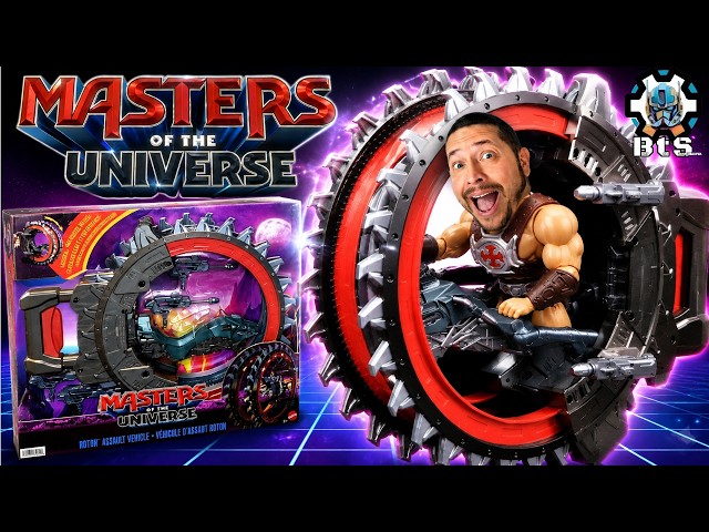 Vídeo relacionado con Masters of The Universe Vehículo Roton de la película de 2026, Compatible con Figuras de la Serie Origins de 13,97 cm, 2 Cuchillas giratorias y lanzadores con 4 proyectiles, JKJ05