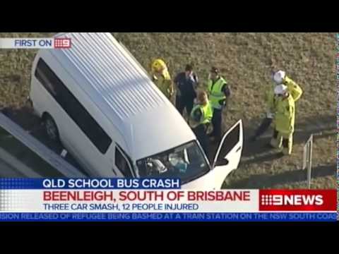 12 injured after school bus collides with a car in Queensland