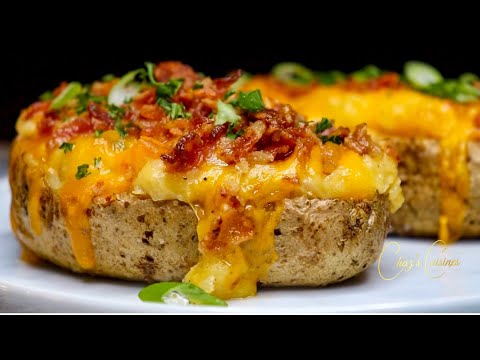 HOW TO MAKE LOADED BAKED POTATO RECIPE | CHEESY BAKED POTATO RECIPE | CHAZS CUISINES