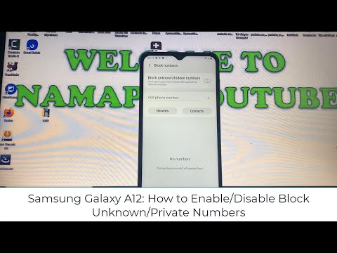 Samsung Galaxy A12: How to Enable/Disable Block Unknown/Private Numbers