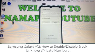 Samsung Galaxy A12: How to Enable/Disable Block Unknown/Private Numbers
