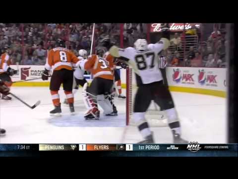 Chris Kunitz PPG 1-1 Mar 7 2013 Pittsburgh Penguins vs Philadelphia Flyers NHL Hockey goal