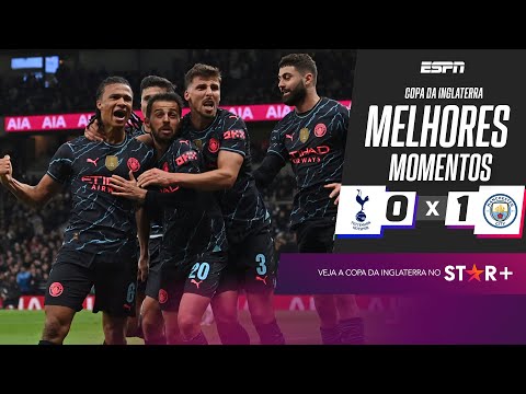 Gols e lances de Tottenhan x Manchester City