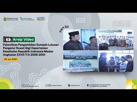 Pelantikan Pengambilan Sumpah Lulusan Pengatur Rawat Gigi Departemen Kesehatan RI Medan