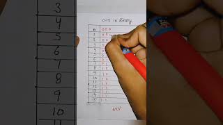 how to write binary numbers #numbersystem #binary #shorts
