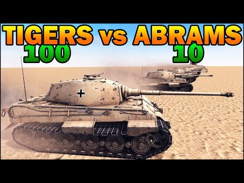 100 KING TIGERS vs 10 ABRAMS - WW2 TANK vs MODERN TANK - Call to Arms - Scenario #2