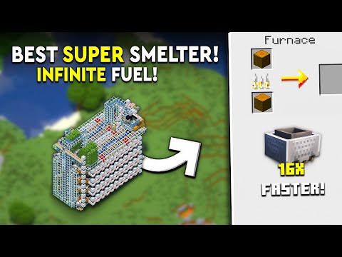 Minecraft BEST Super Smelter Tutorial - 5k At Once - 364,000 P/H!