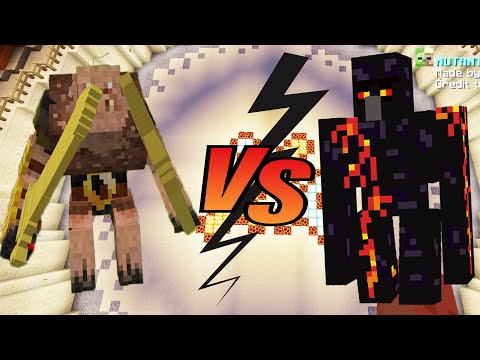 Black game - Mutant Piglin VS Mutant obsidian golem || Minecraft [Mob Battle]