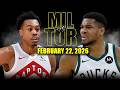Toronto Raptors Vs Milwaukee Bucks Full Game Highlights February 22 2026 NBA Season