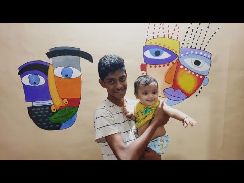Pablo paintings by Praneel ( Budding artist).#wall art # kids room # Room decor#Lockdown activities