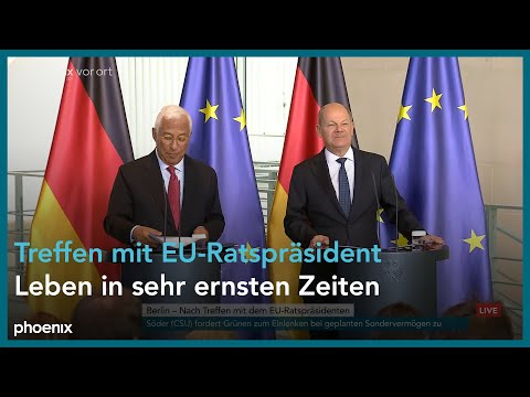 António Costa: Bundeskanzler Olaf Scholz begrüßt den Präsidenten des Europäischen Rates in Berlin