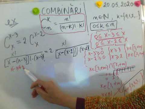 Combinari - ecuatii (II)